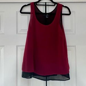 Maroon Tank Top Blouse